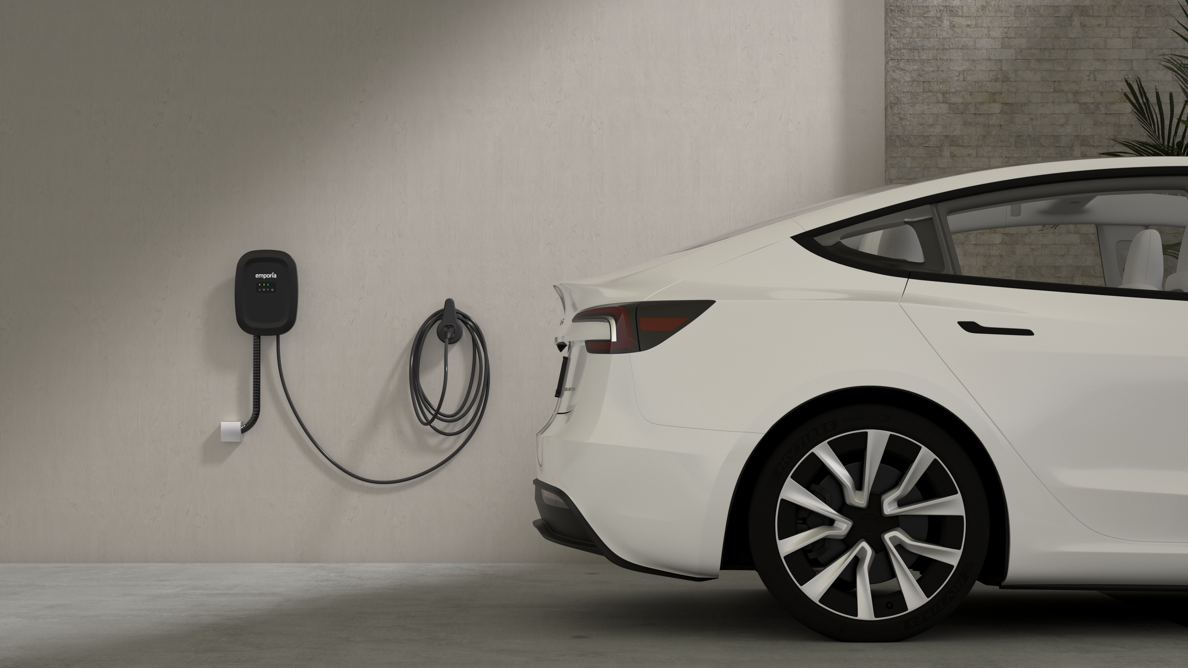 Emporia Pro EV Charger with PowerSmart, Black, 48A Hardwire, NACS by Emoria Energy