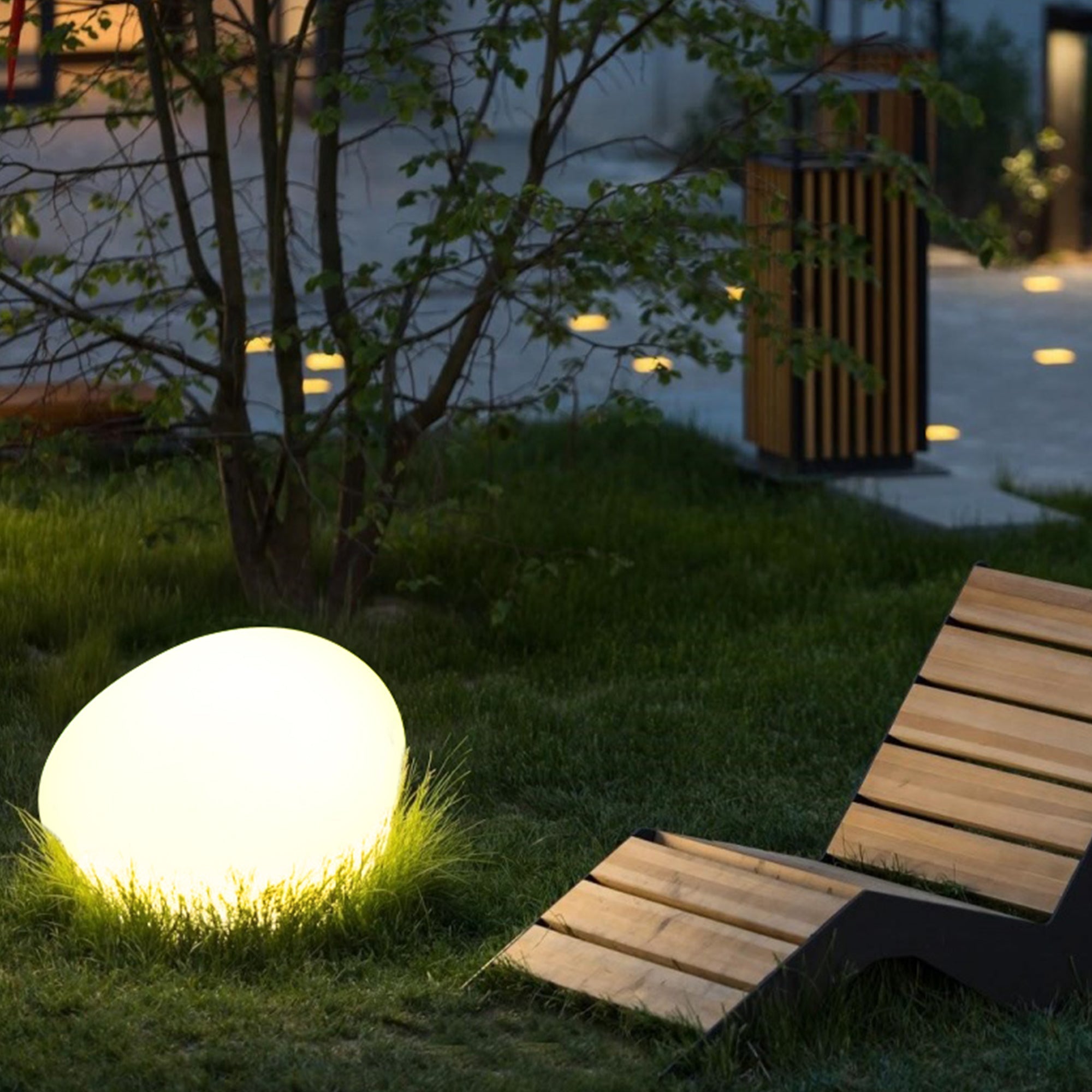 Blisome: Indoor & Outdoor Solar 12”Cobblestone LED Light(80Lm) with Remote - GJB PRODUCTS