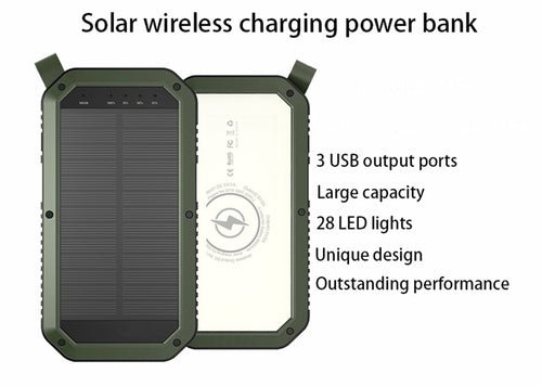 CSun: Mini Solar Powered Wireless Power Bank, 10,000mAh Capacity - GJB PRODUCTS