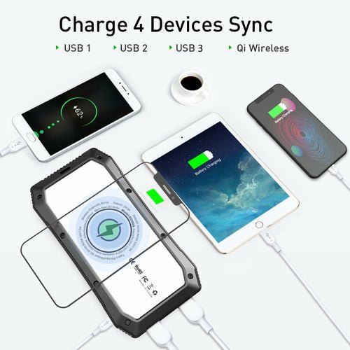CSun: Mini Solar Powered Wireless Power Bank, 10,000mAh Capacity - GJB PRODUCTS