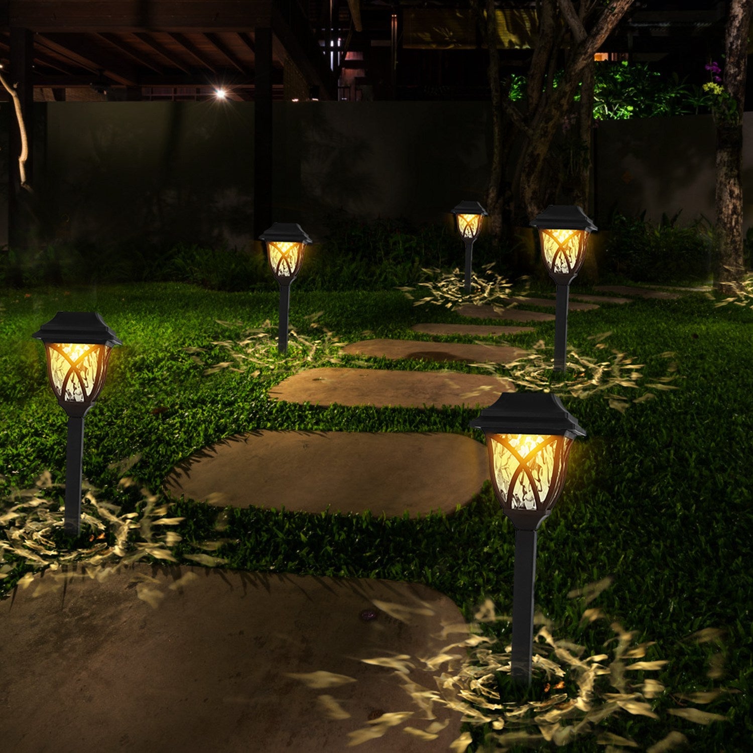 Cubilan: 6Pk DC 2V Solar Powered Decorative Stake Lights - GJB PRODUCTS