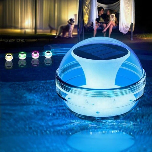 DBjjjus: Multi - Colored Changing Solar Powered Floating Swimming Pool LED Glow Globe Lights - Built - In Light Sensor/ 12Hr Charge Time/ IPX7 Waterproof/ Rechargeable - GJB PRODUCTS