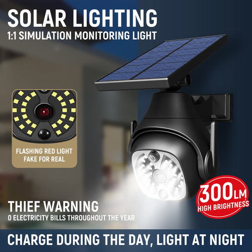 Deamak: 5V Solar Powered Outdoor 6W Courtyard LED W/Out Adjustable Lights with Human Sensing Detection - 300LM - GJB PRODUCTS