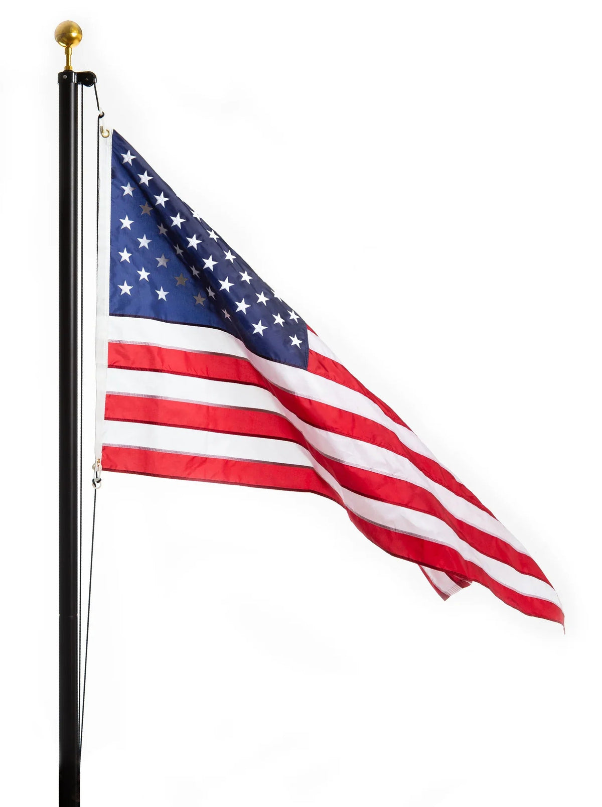 EZ Pole: Made In the USA 21’/25’/30’ Flagpole Kits•Nylon American Flag•Aluminum Pole•5 Year Warranty - GJB PRODUCTS