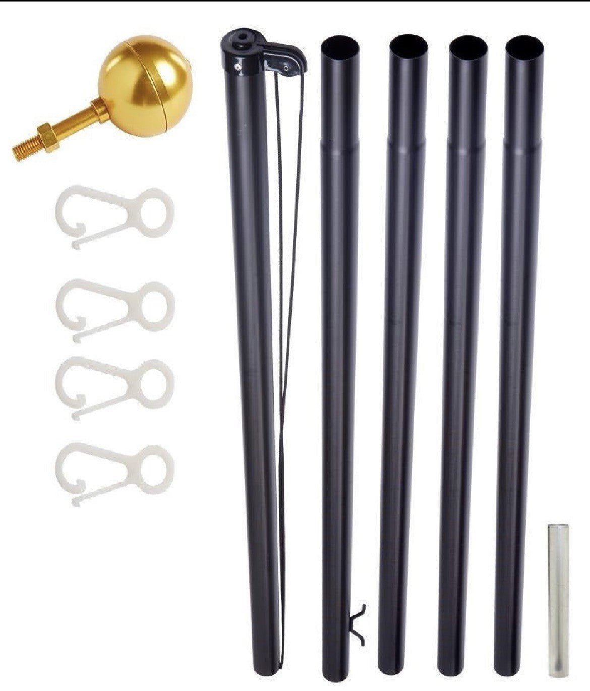 EZ Pole: Made In The USA Flag Pole Kits•Aluminum Poles•Nylon American Flag - GJB PRODUCTS