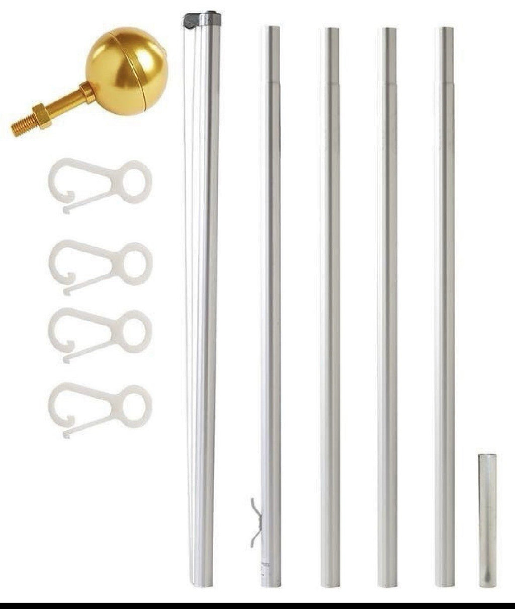 EZ Pole: Made In The USA Flag Pole Kits•Aluminum Poles•Nylon American Flag - GJB PRODUCTS