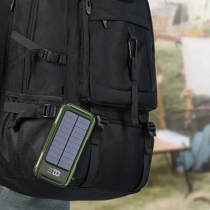 FancyMarket: 50000 - 200000mAh Solar Power Bank — 4 - in - 1 Built - in Cables, Fast Two - Way Charge, Digital Display & LED Emergency Light - GJB PRODUCTS