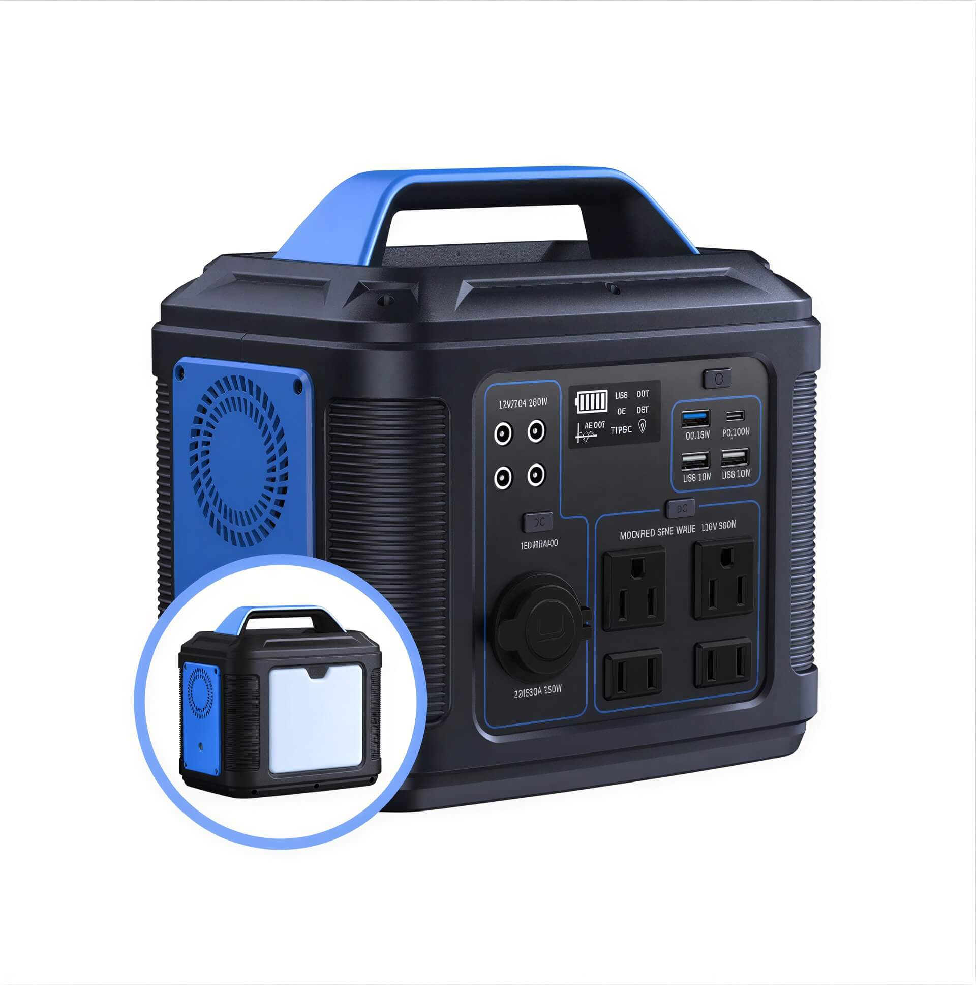 FengShou: Portable 300W Solar Generator with 13 Output/296Wh 80000mAh Lithium Battery with 3 Way - Recharge Option - GJB PRODUCTS