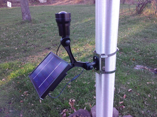 Flagman of America: Commercial Solar Flagpole Light•CREE Fixed Head•50ft Illumination - GJB PRODUCTS