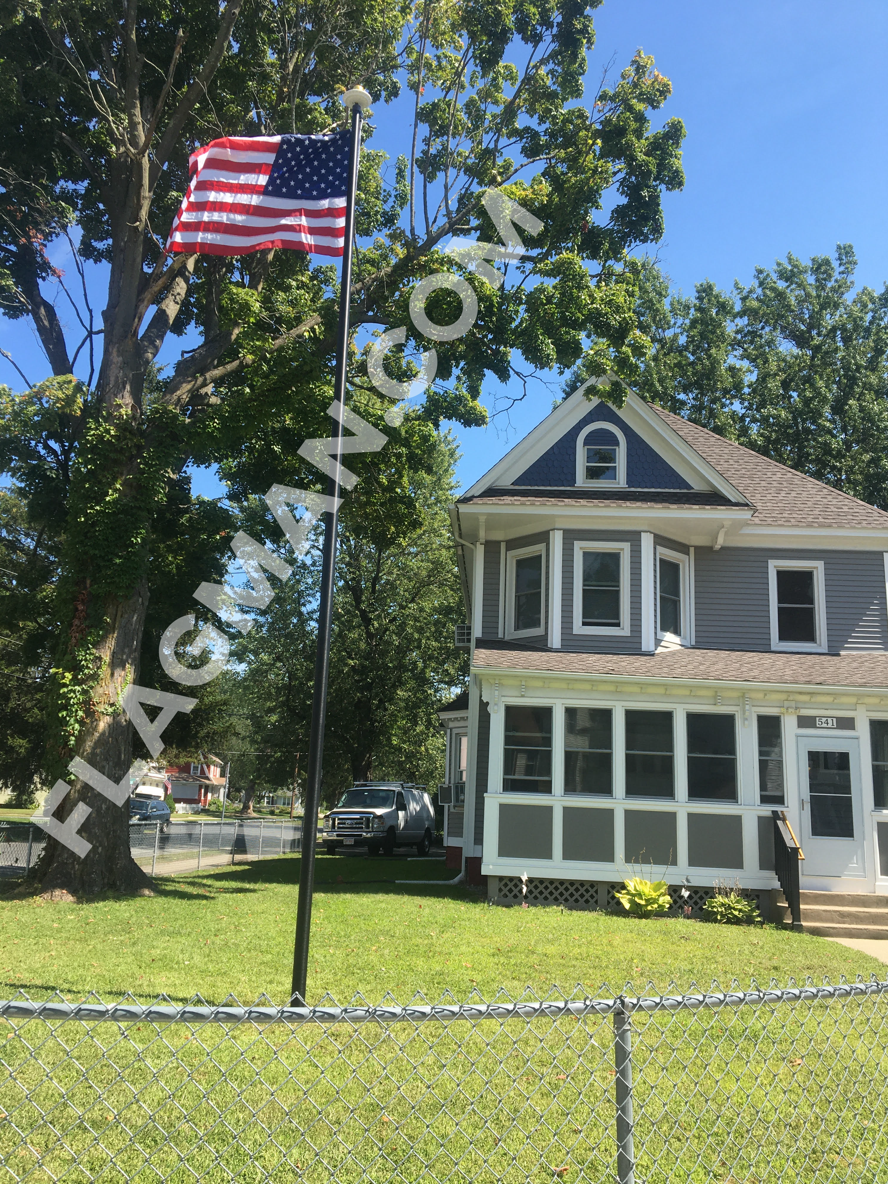 FLAGMAN.COM: Wireless Double Row Thin Solar Powered Flagpole Top Light | 40 LED Automatic Flag Illumination•Mounts On top of Any FlagPole•Built for the True American Flag Owner - GJB PRODUCTS
