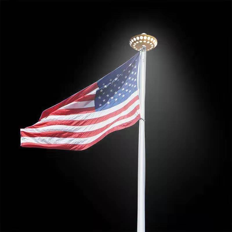 FLAGMAN.COM: Wireless Double Row Thin Solar Powered Flagpole Top Light | 40 LED Automatic Flag Illumination•Mounts On top of Any FlagPole•Built for the True American Flag Owner - GJB PRODUCTS