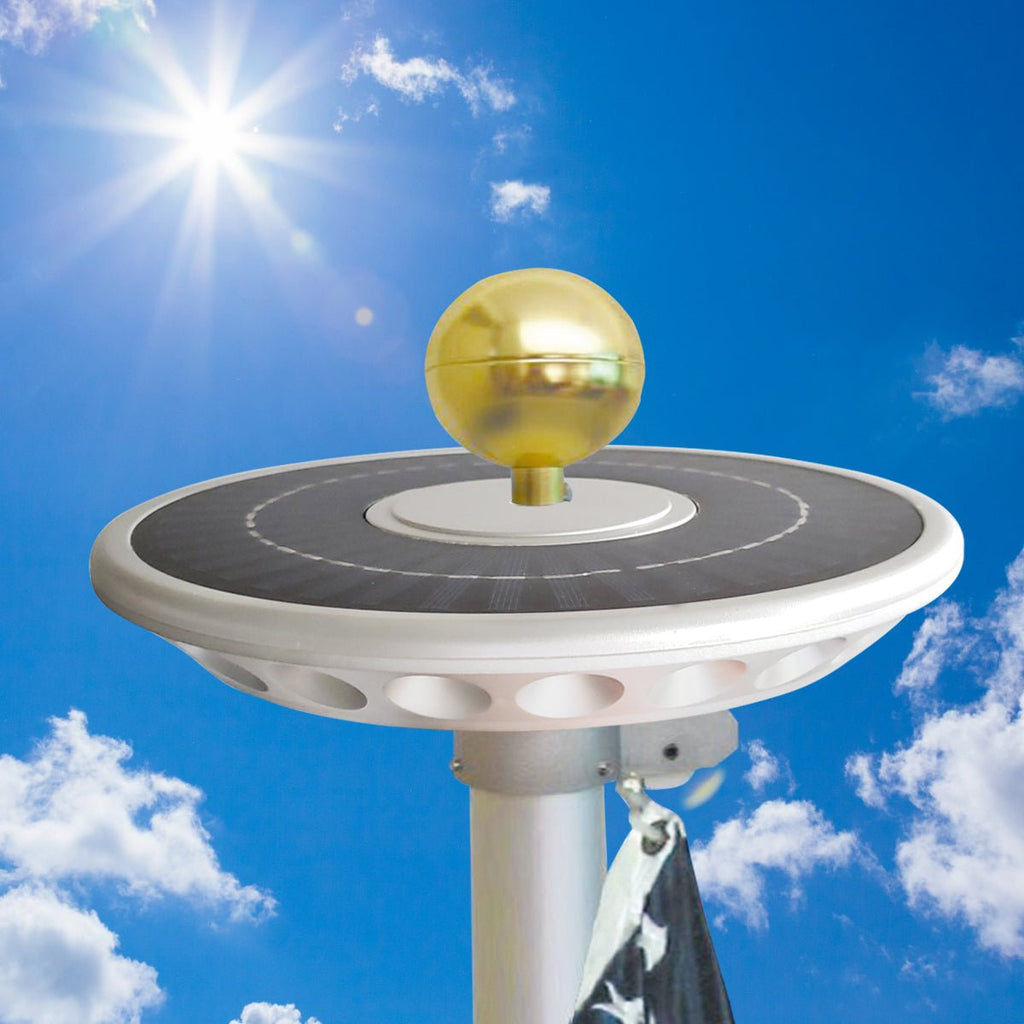 FLAGMAN.COM: Wireless Double Row Thin Solar Powered Flagpole Top Light | 40 LED Automatic Flag Illumination•Mounts On top of Any FlagPole•Built for the True American Flag Owner - GJB PRODUCTS