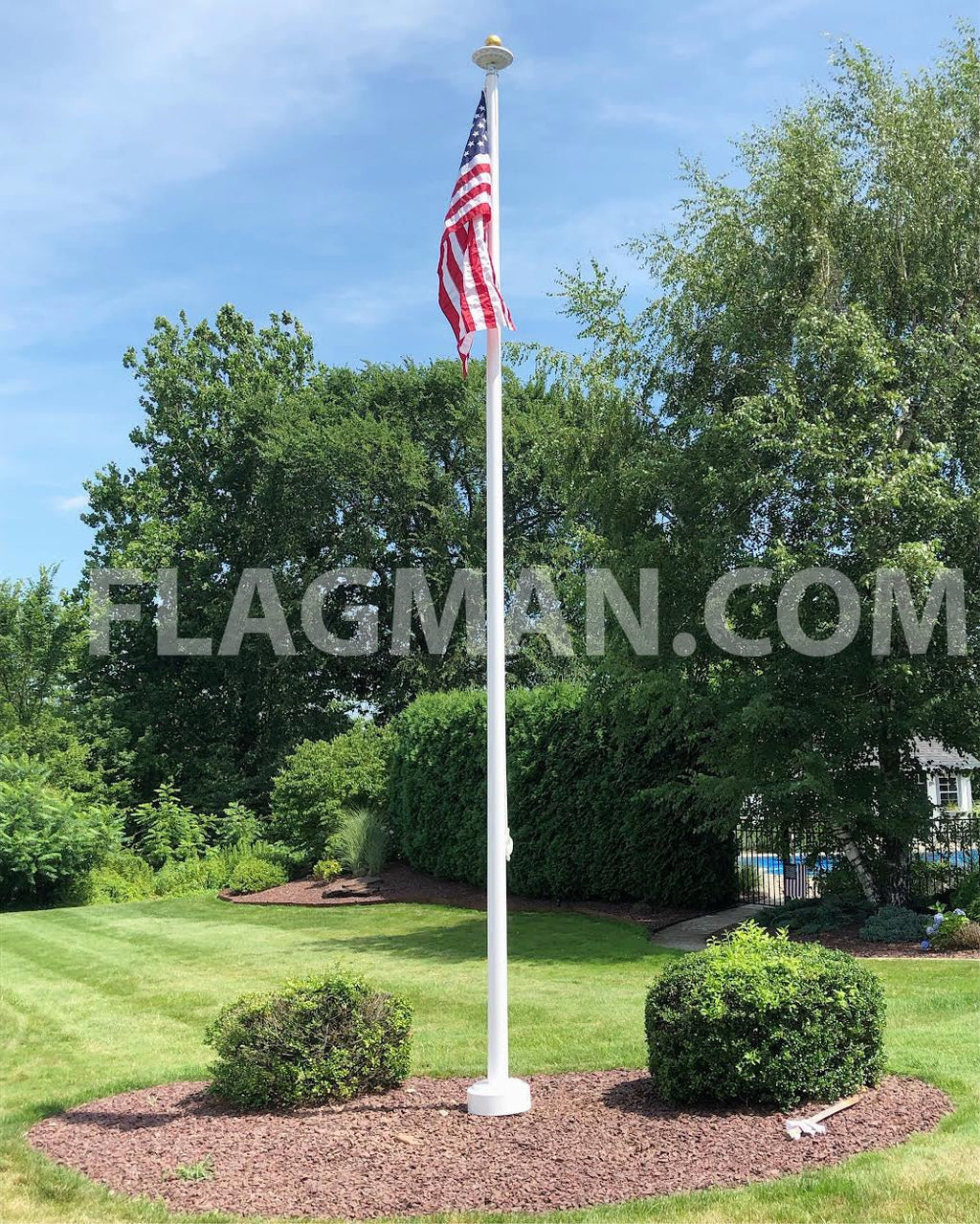 FLAGMAN.COM: Wireless Double Row Thin Solar Powered Flagpole Top Light | 40 LED Automatic Flag Illumination•Mounts On top of Any FlagPole•Built for the True American Flag Owner - GJB PRODUCTS