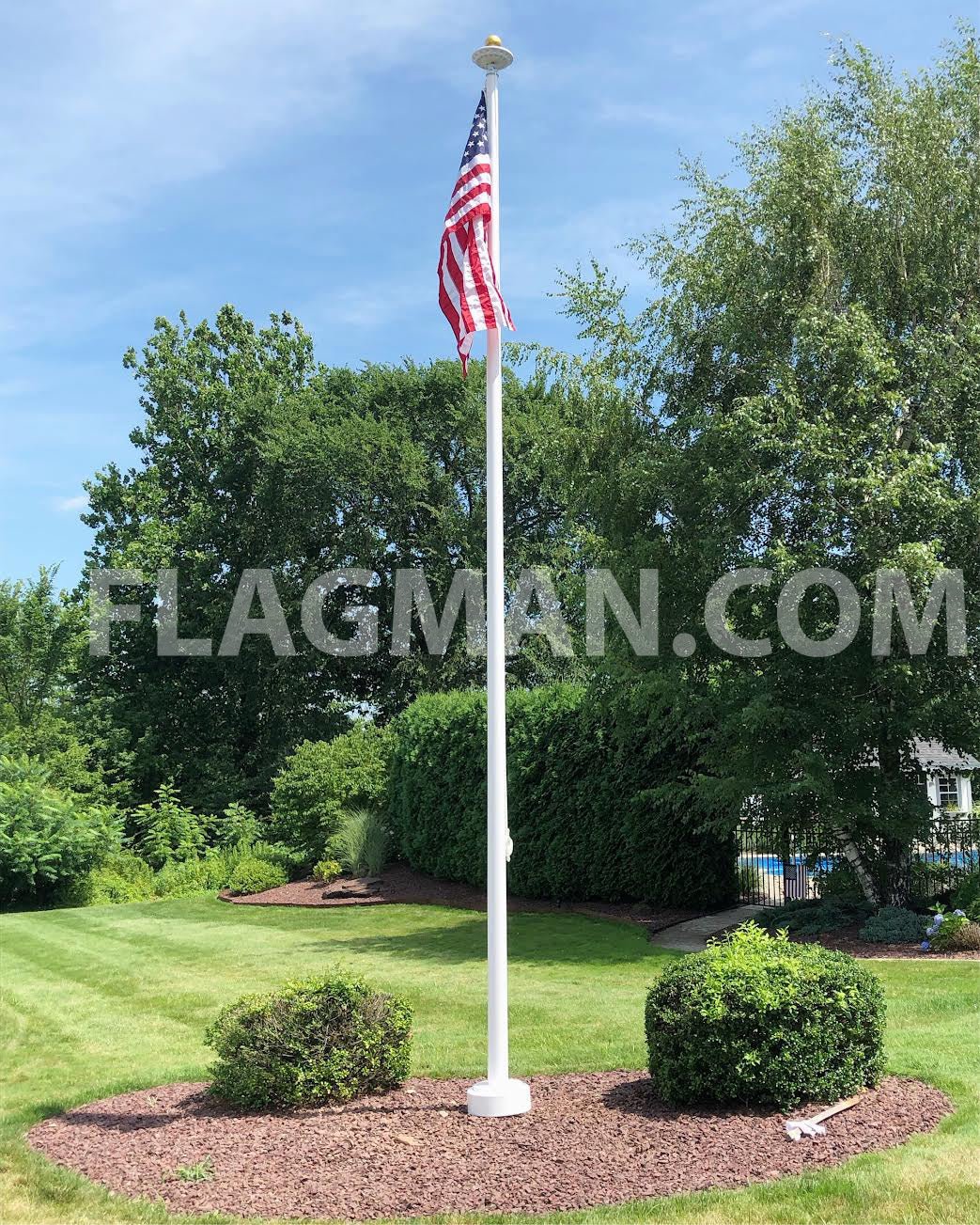 FLAGMAN.COM: Wireless Double Row Thin Solar Powered Flagpole Top Light | 40 LED Automatic Flag Illumination•Mounts On top of Any FlagPole•Built for the True American Flag Owner - GJB PRODUCTS