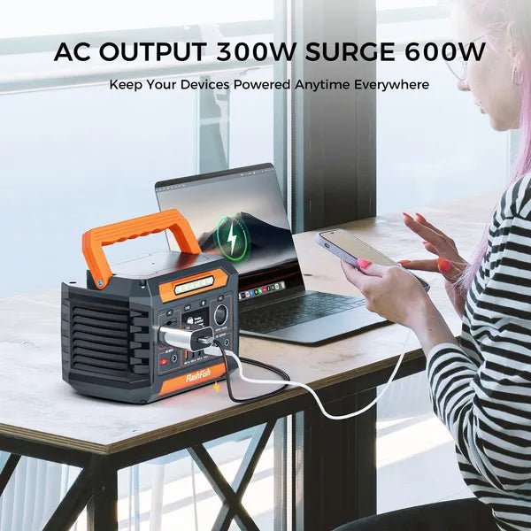 Flashfish: 300W Portable Solar Power Station 62400mAh - GJB PRODUCTS