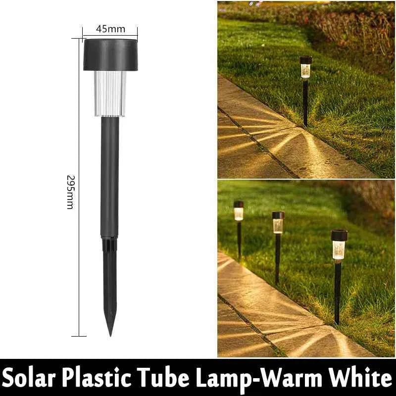 GIGALIMI: 10 - Pack Solar Powered Stainless Steel LED Tube Lamps - GJB PRODUCTS