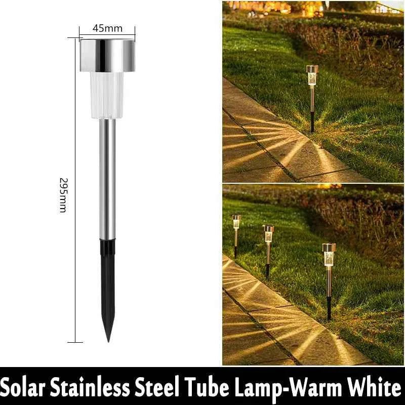 GIGALIMI: 10 - Pack Solar Powered Stainless Steel LED Tube Lamps - GJB PRODUCTS