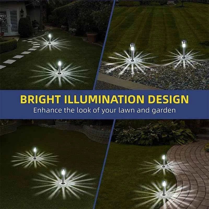 GIGALIMI: 10 - Pack Solar Powered Stainless Steel LED Tube Lamps - GJB PRODUCTS