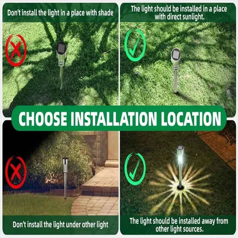 GIGALIMI: 10 - Pack Solar Powered Stainless Steel LED Tube Lamps - GJB PRODUCTS