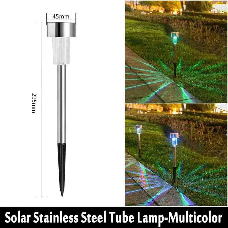 GIGALIMI: 10 - Pack Solar Powered Stainless Steel LED Tube Lamps - GJB PRODUCTS