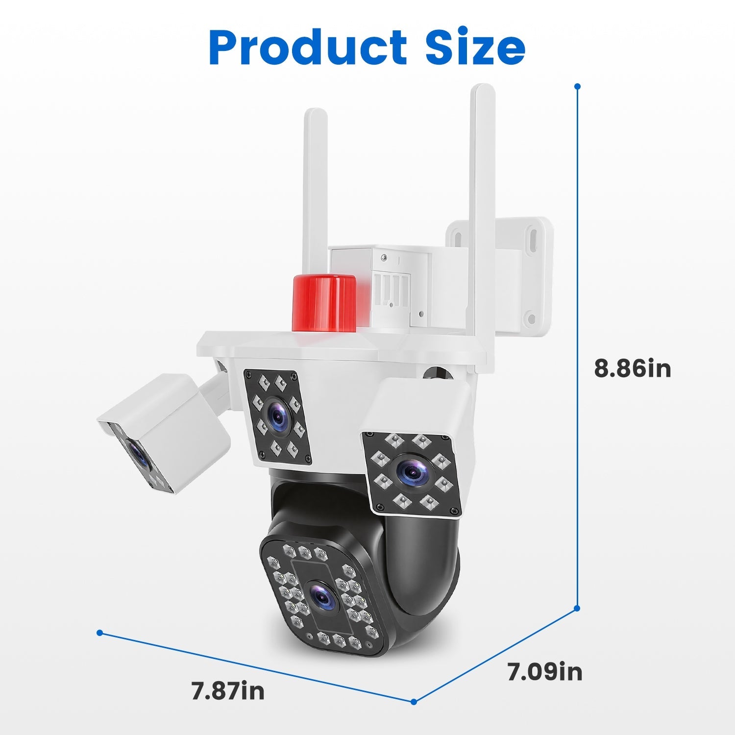 GJB Products: 1080P HD 4 - Lens WiFi Security Camera with 360° View,Night Vision,Two - Way Audio and App Control - GJB PRODUCTS