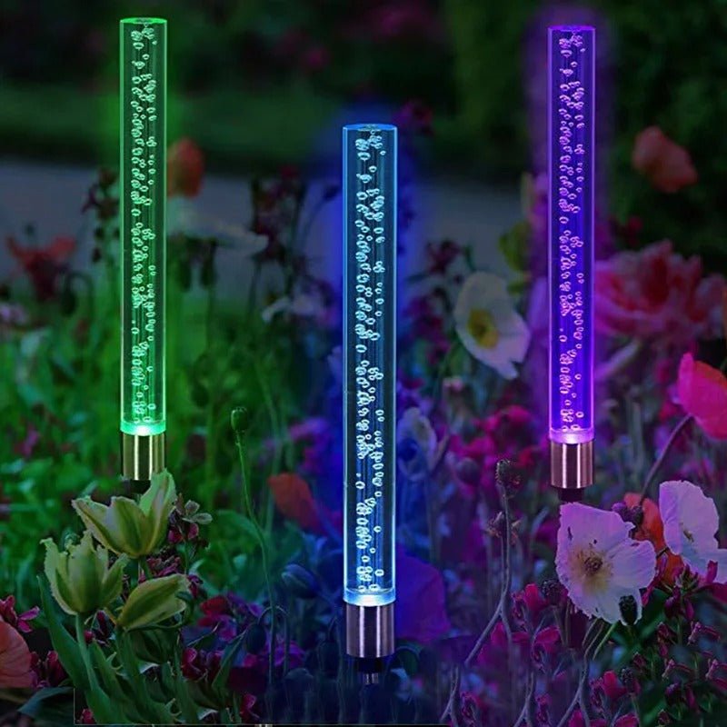 GJB Products: 1.2V Color Changing Acrylic Solar Powered Bubble Tube LED Lights - GJB PRODUCTS