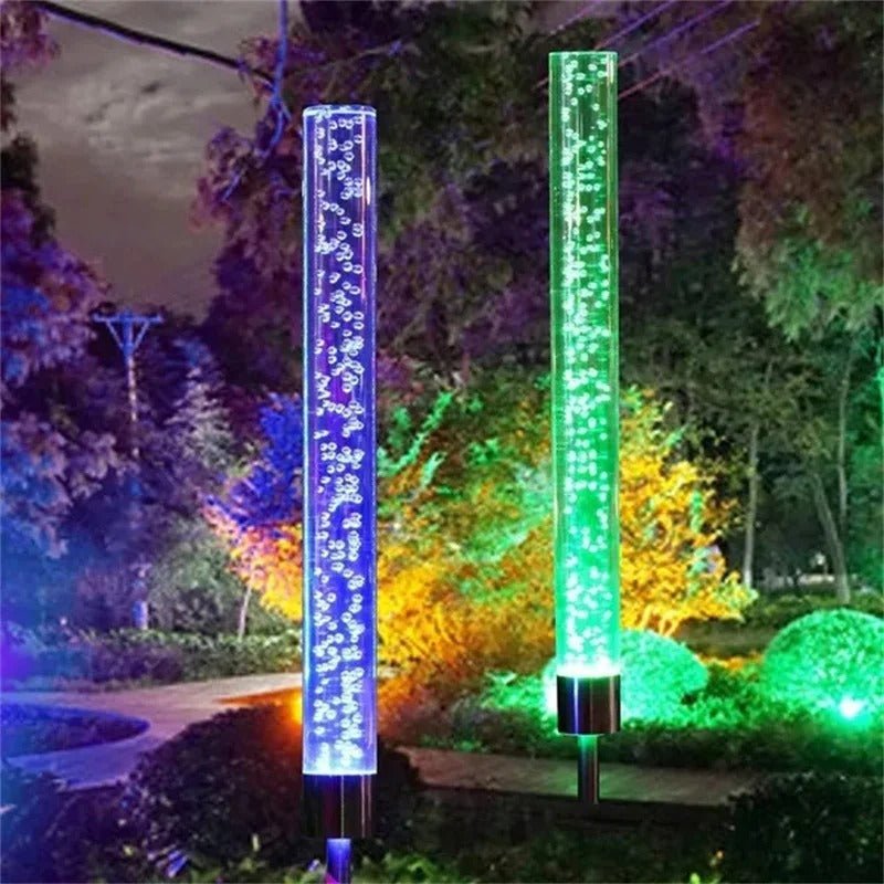 GJB Products: 1.2V Color Changing Acrylic Solar Powered Bubble Tube LED Lights - GJB PRODUCTS