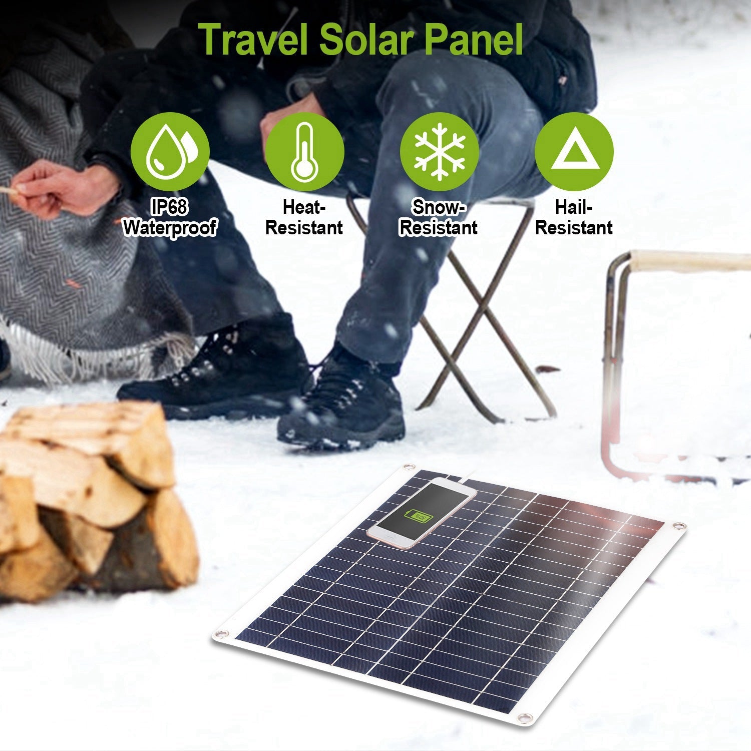 GJB Products: 12V/25W Outdoor Solar Panel with 3.0A Dual USB Charging Line - GJB PRODUCTS