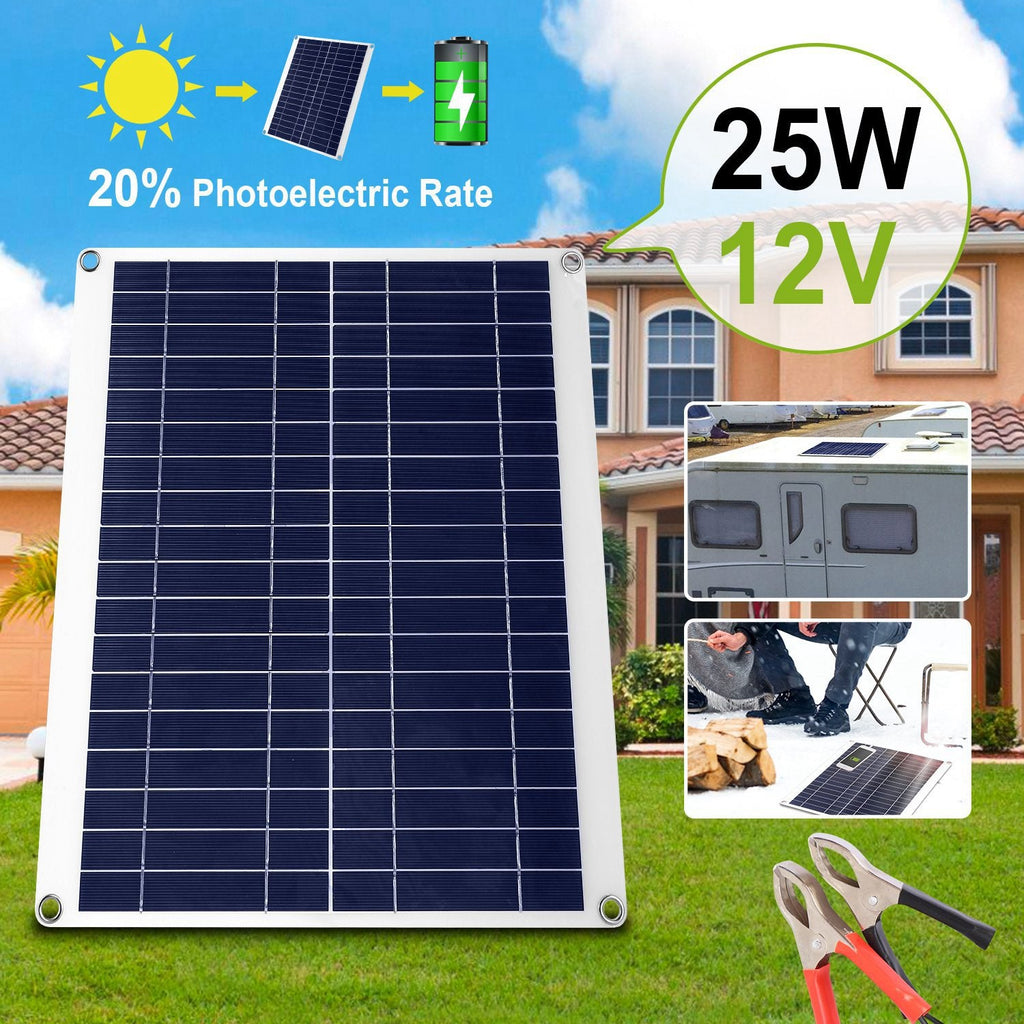 GJB Products: 12V/25W Outdoor Solar Panel with 3.0A Dual USB Charging Line - GJB PRODUCTS
