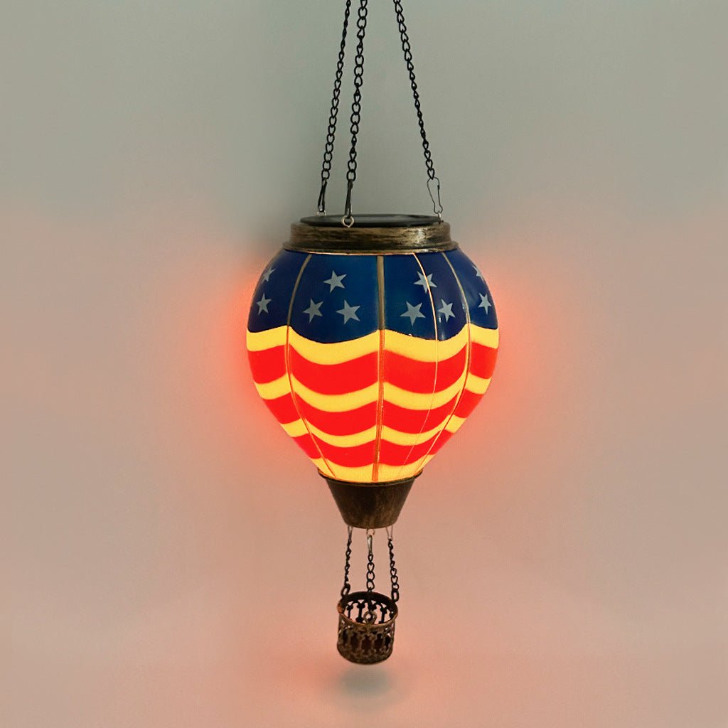 GJB Products: 19” Solar “Hot - Air Balloon”Hanging Decorative Lighting - GJB PRODUCTS
