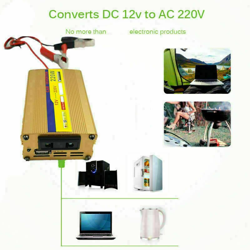 GJB Products: 220W - Inverter 100W - Solar Panel Kit USB Battery Charger Convert AC,DC - GJB PRODUCTS