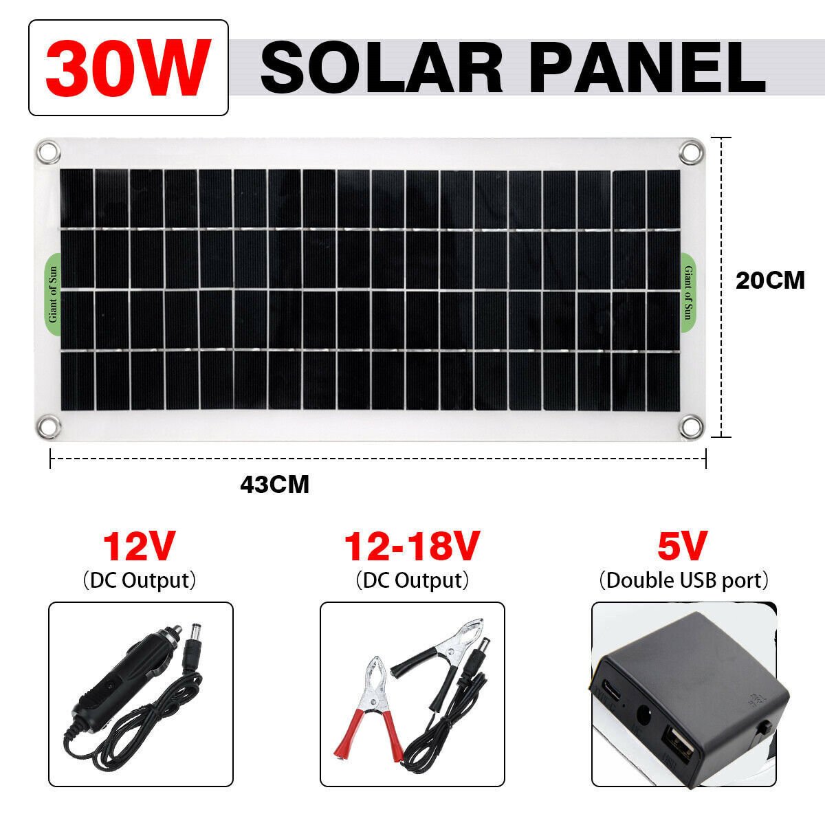 GJB Products: 220W - Inverter 100W - Solar Panel Kit USB Battery Charger Convert AC,DC - GJB PRODUCTS