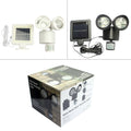 GJB Products: 3W Solar Powered(5 - 20Lm) Double - Head 22 - LED Flood Light with Motion Detection - GJB PRODUCTS