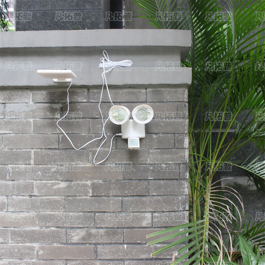 GJB Products: 3W Solar Powered(5 - 20Lm) Double - Head 22 - LED Flood Light with Motion Detection - GJB PRODUCTS