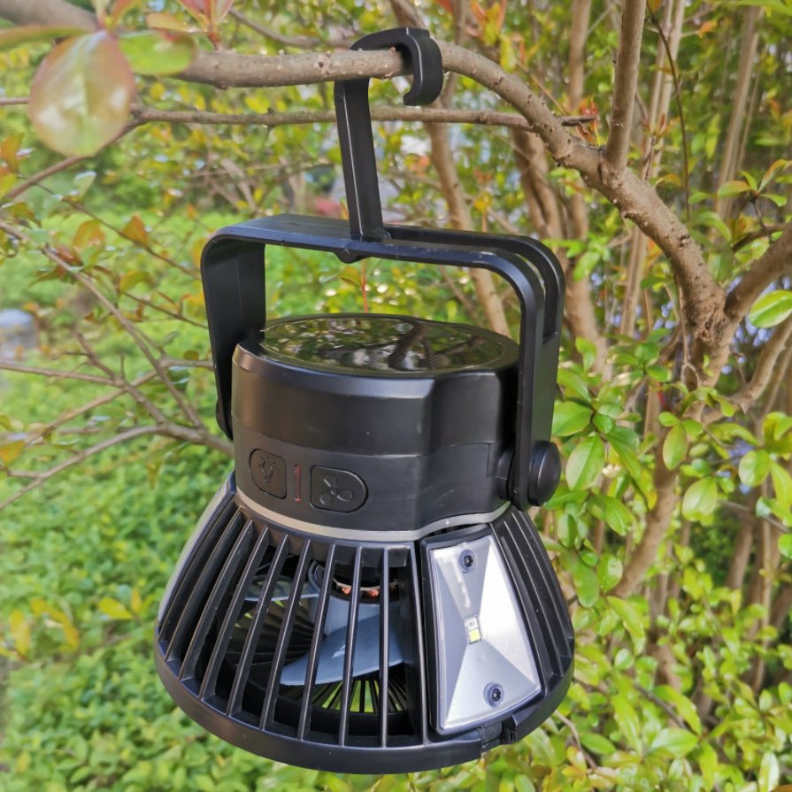 GJB Products: 5V/4W Solar Powered Hanging LED Light W/Foldable Fan with USB Output - GJB PRODUCTS