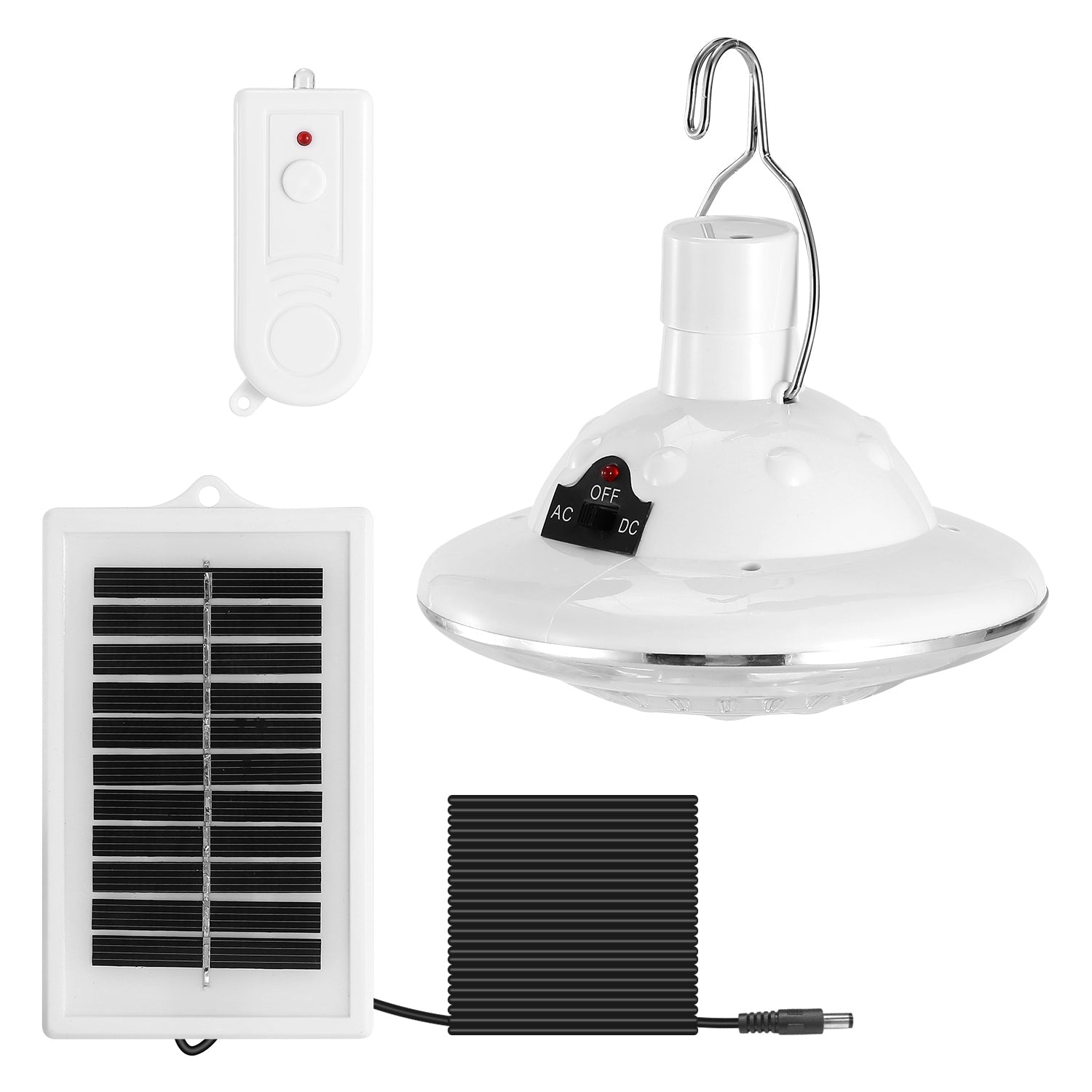 GJB Products: 6V Solar Powered(300Lm) 3 LED(8/14/22)Mode Camping Lantern with Dual Charging Mode,Remote, and IP65 Waterproof - GJB PRODUCTS