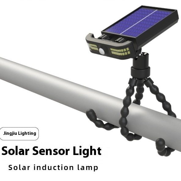 GJB Products: Adjustable 5V Solar Powered Arc - Shaped Octopus Sensor & LED(40) Lamp - GJB PRODUCTS