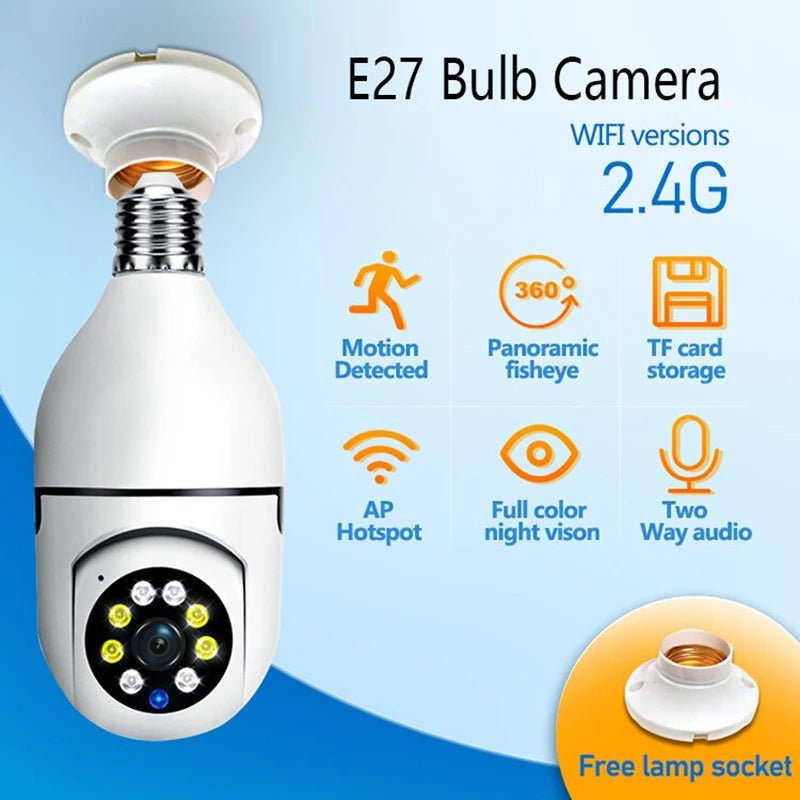 GJB Products: HD E27 Bulb Camera with Night Vision for Surveillance and Security - GJB PRODUCTS