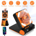 GJB Products: Portable 5V/2A Solar Powered 3 - In - 1 Camping Fan(4 - Speed)with LED Lantern and Emergency Power Bank - GJB PRODUCTS