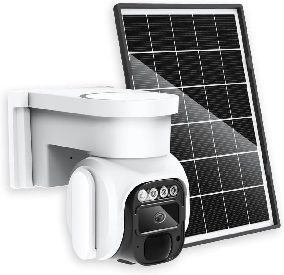 GJB PRODUCTS Solar Powered Outdoor Security Camera with Night Vision Motion Detection - GJB PRODUCTS