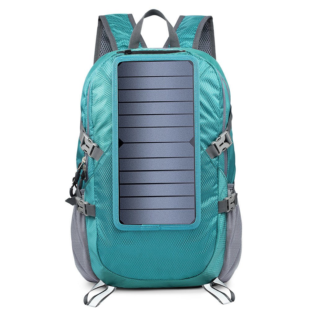 GJB Products: Three Dimensional Polyester Backpack with 5V Solar - Powered Power Supply - GJB PRODUCTS