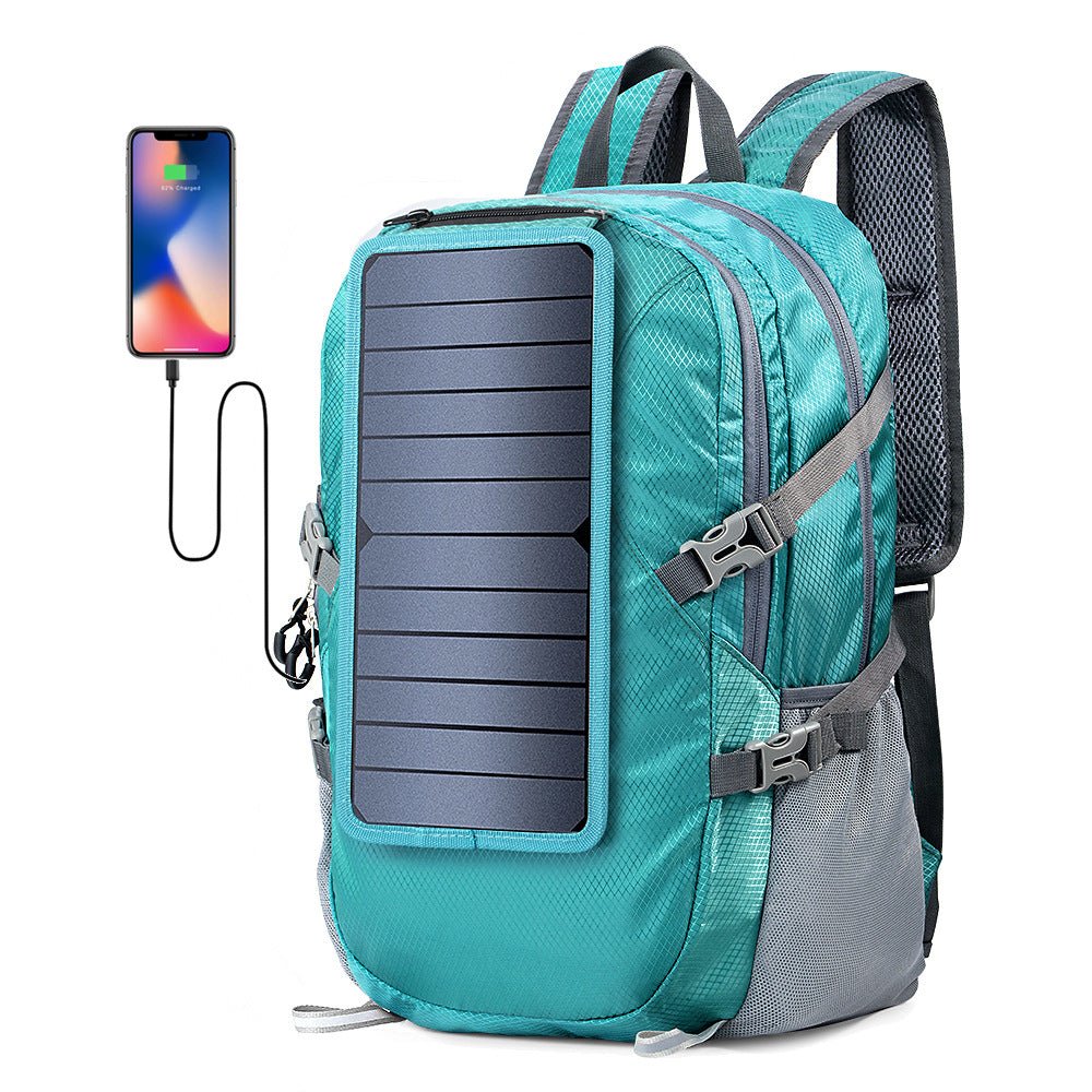 GJB Products: Three Dimensional Polyester Backpack with 5V Solar - Powered Power Supply - GJB PRODUCTS