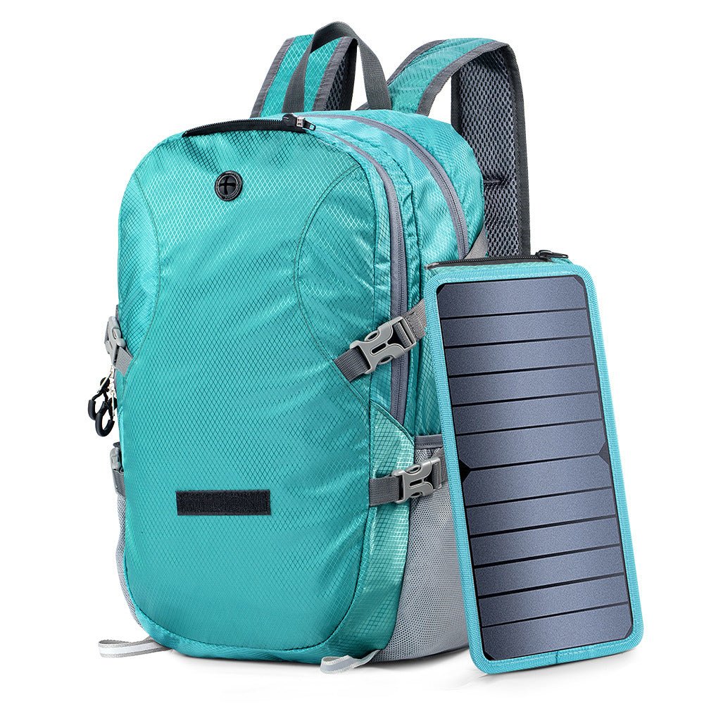 GJB Products: Three Dimensional Polyester Backpack with 5V Solar - Powered Power Supply - GJB PRODUCTS