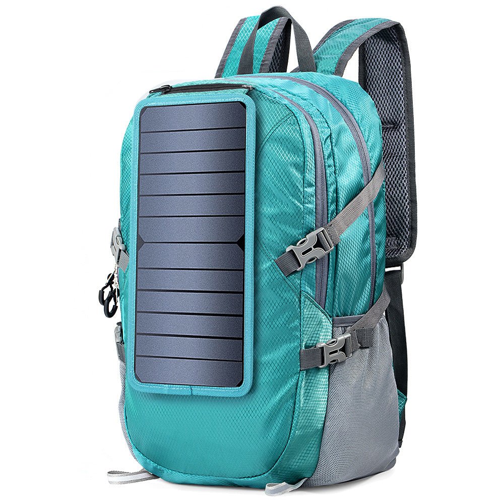 GJB Products: Three Dimensional Polyester Backpack with 5V Solar - Powered Power Supply - GJB PRODUCTS