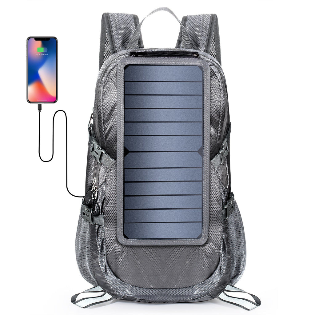 GJB Products: Three Dimensional Polyester Backpack with 5V Solar - Powered Power Supply - GJB PRODUCTS