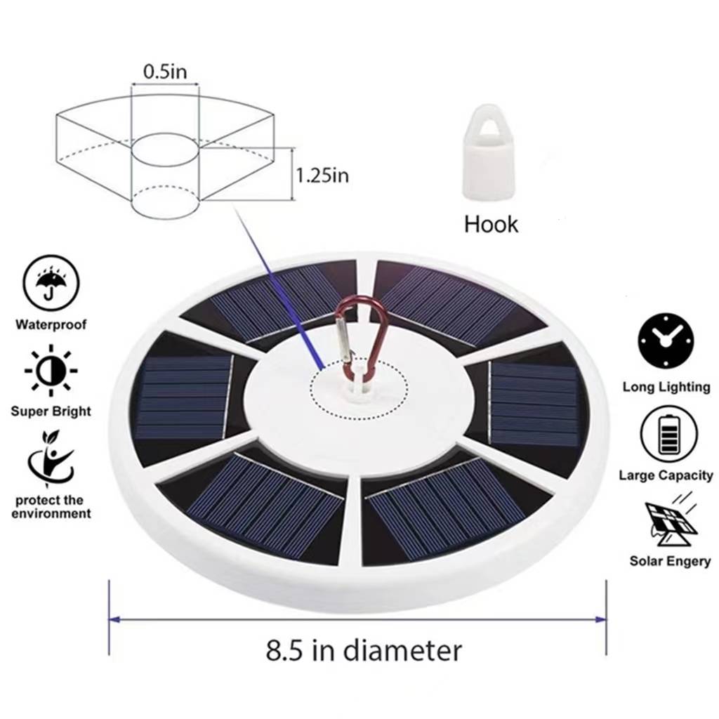 GJB Products: Ultra Bright 42 - LED Solar Flag Pole or Camp Light - GJB PRODUCTS