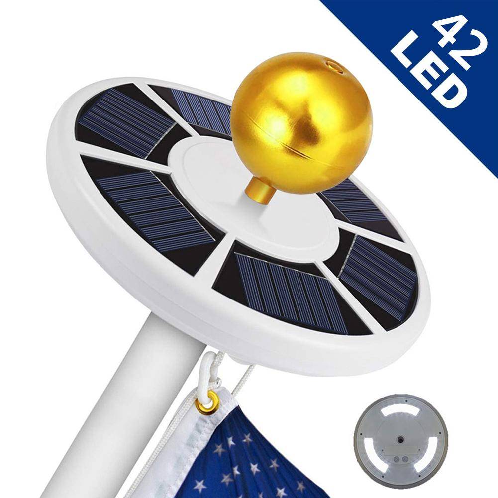 GJB Products: Ultra Bright 42 - LED Solar Flag Pole or Camp Light - GJB PRODUCTS