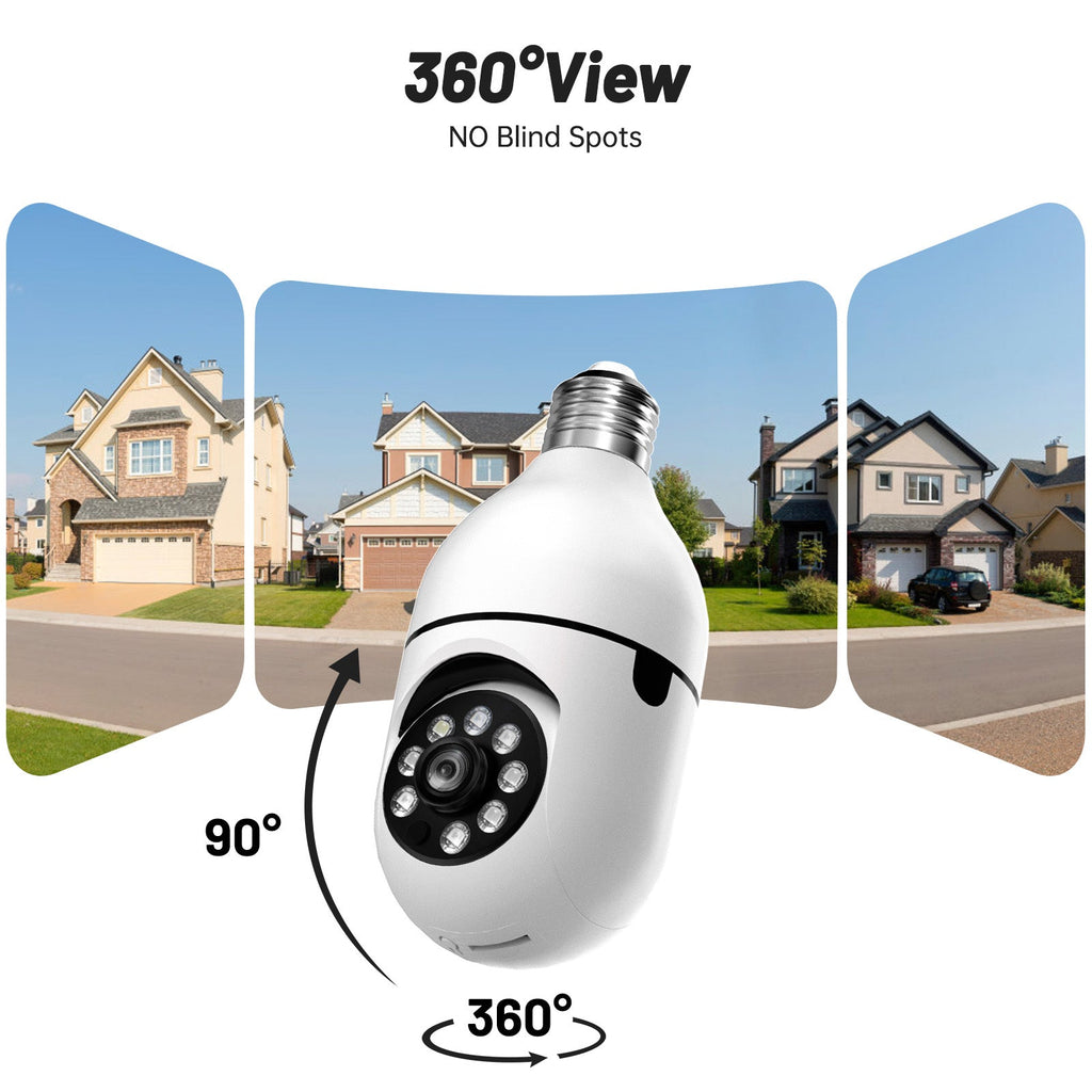 GJB Products: WiFi (2pcs)360 Degree Smart Security Light Bulb Camera 2K HDR - GJB PRODUCTS