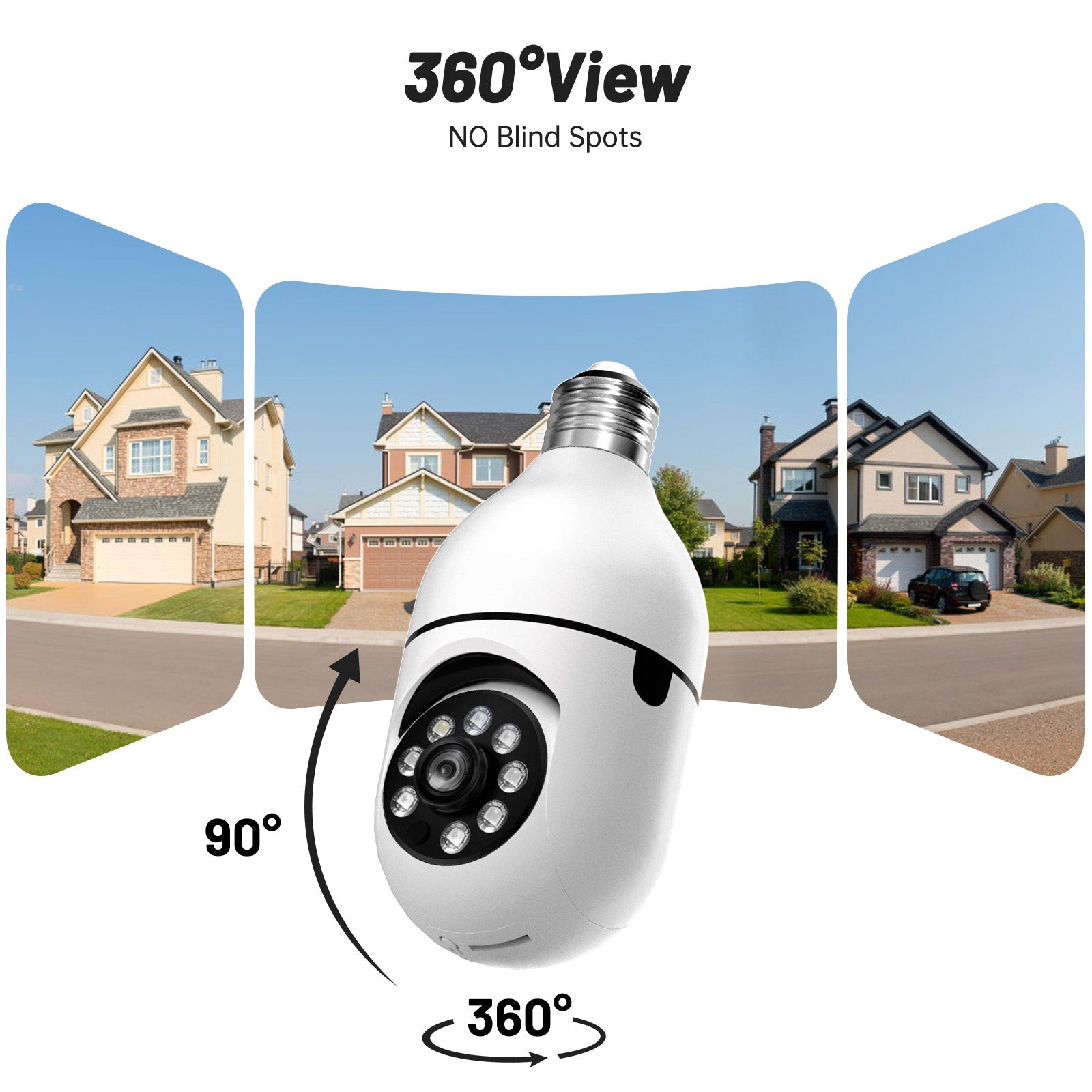 GJB Products: WiFi (2pcs)360 Degree Smart Security Light Bulb Camera 2K HDR - GJB PRODUCTS