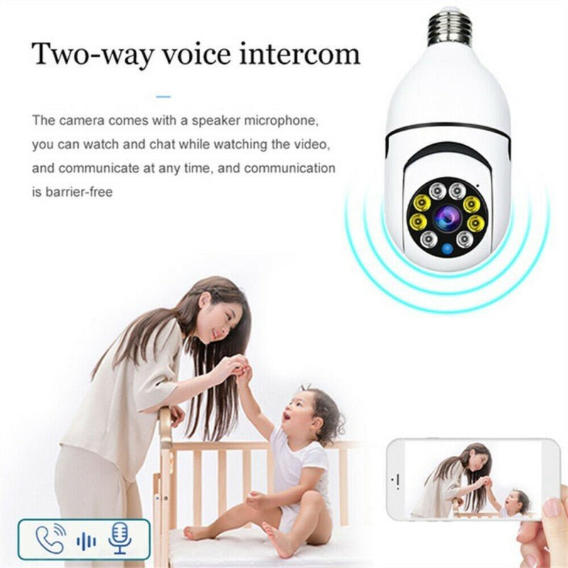 GJB Products: Wireless 360 Degree (E27) Light Bulb Smart Camera 1080P HD - GJB PRODUCTS